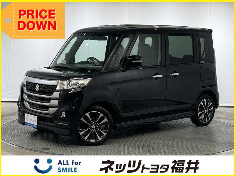 スズキ スペーシア カスタムZ ターボ デュアルカメラブレーキサポート 全方位モニター付 メモリーナビ装着車